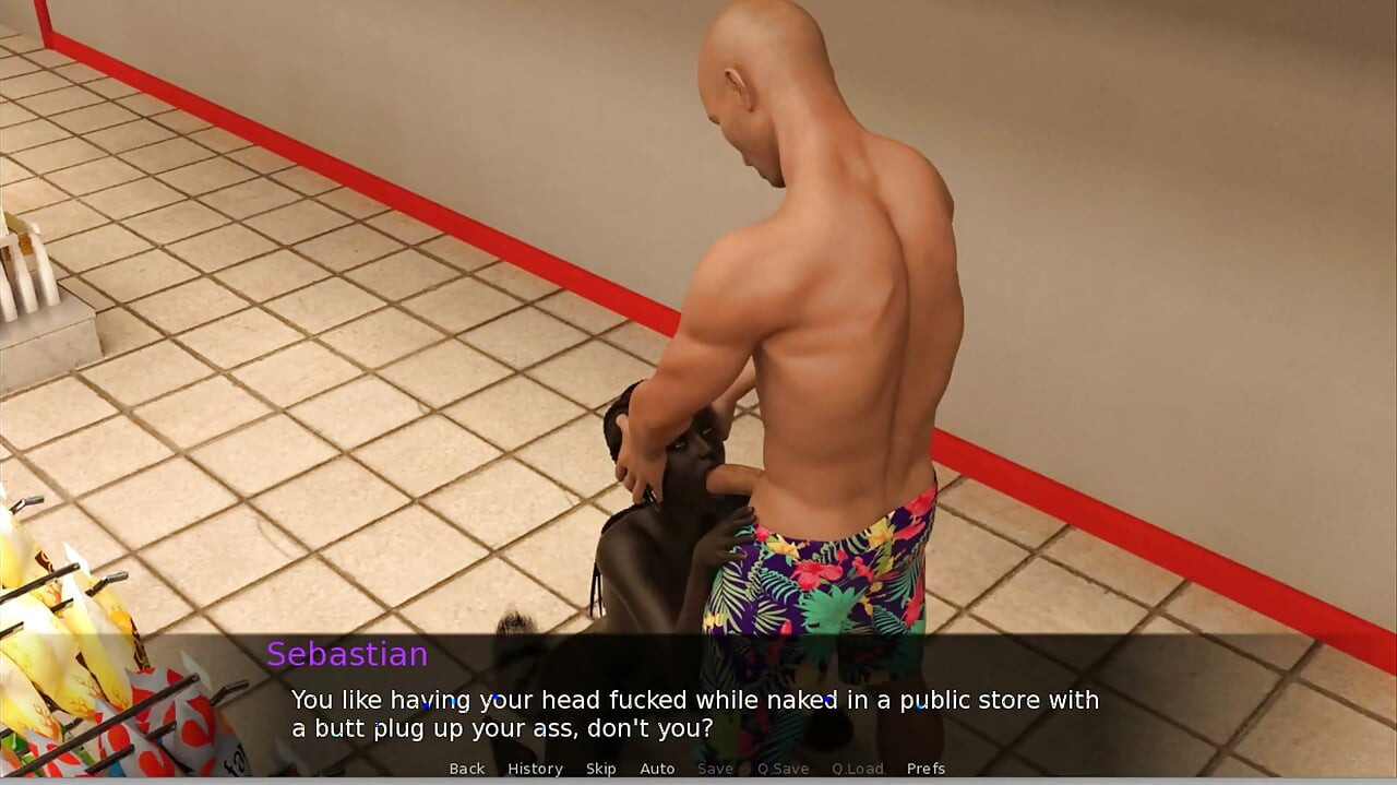 ATM Adventures- 5 - Gameplay - Roleplay - Ebony Shop Clerk with Anal Plug, Pissing While Fucking