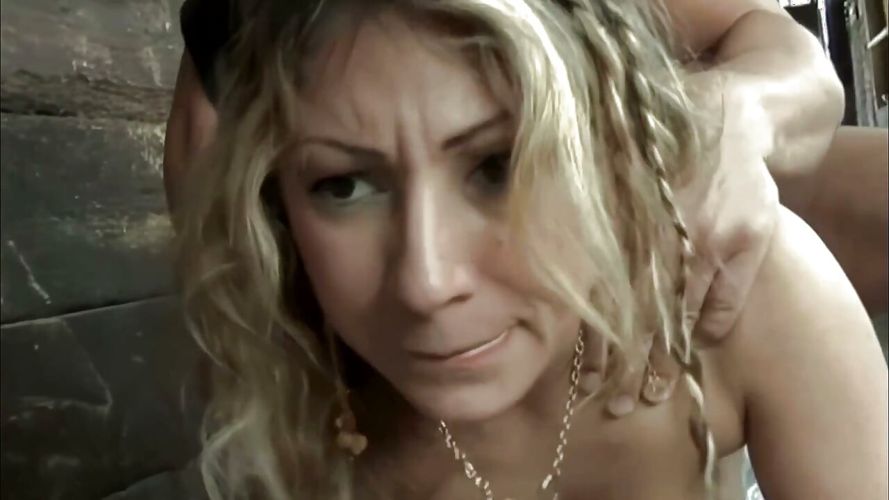 This Busty Woman in the Barn Drinks Cum and Gets Her Hairy Pussy Pounded.