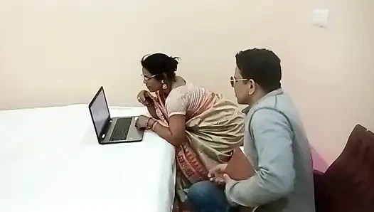 Computer Professor Called Student and Hardcore Sex then Creampied Inside Pussy in Saree