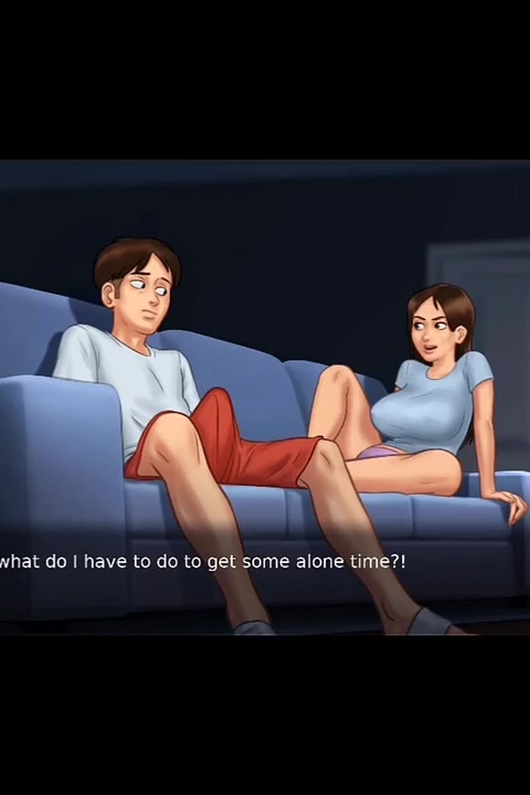 Jenny Caught Masturbating on Sofa - Night Scene Compilation