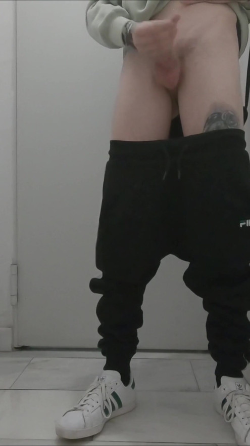 twink amateur guy in public show off cock walking by the street on city center | Clip 2