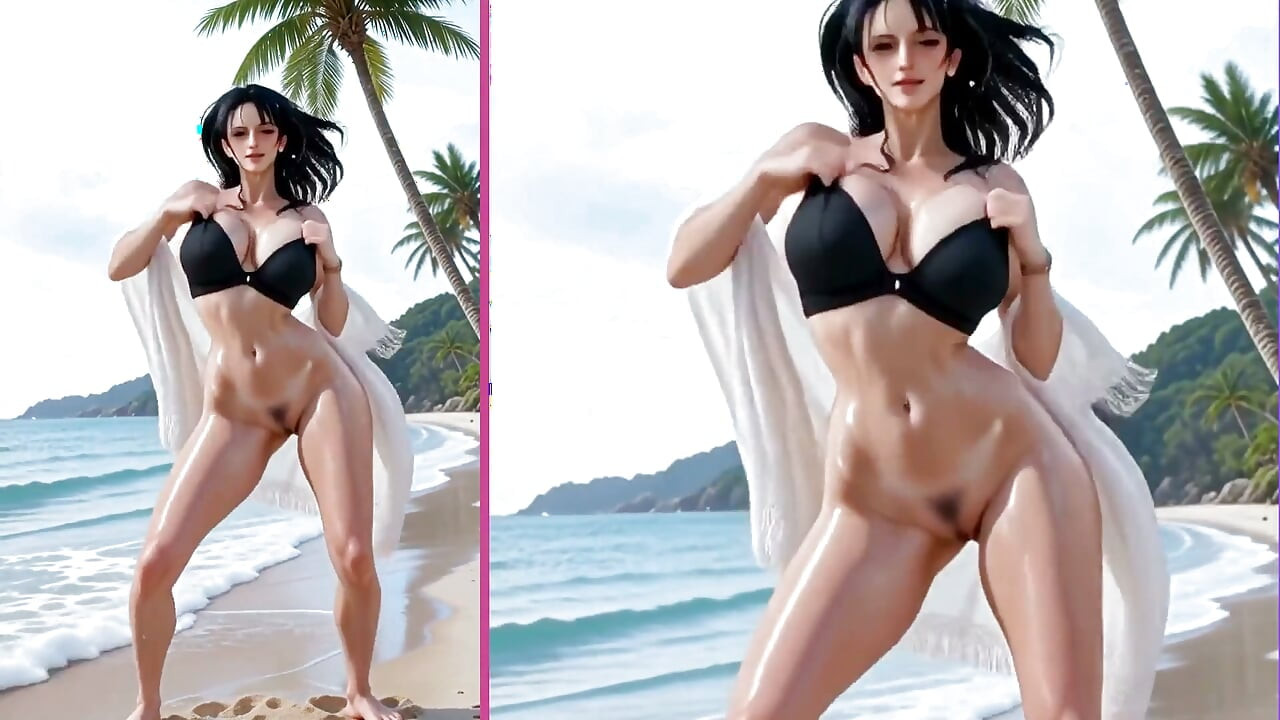 Hot, Fair-skinned Babe with Huge Tits Having a Glorious Day. Waifu Hentai Animation.