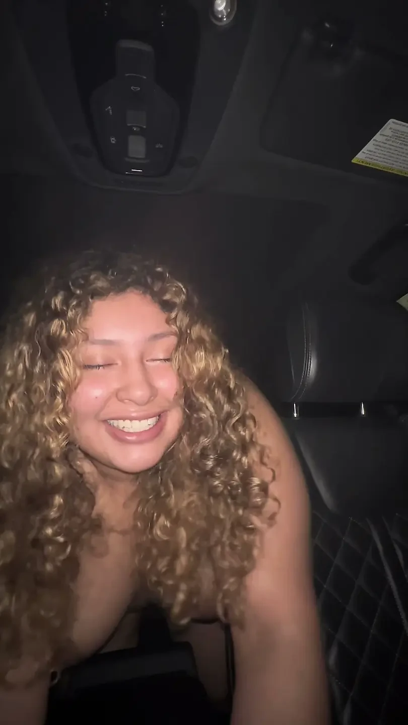 Latina riding cock in the backseat