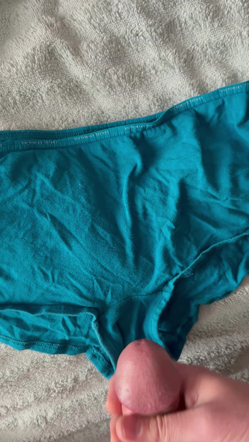 Cum on wife’s panties 2