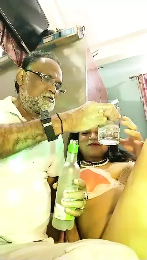 Aunty Enjoy sex her step uncle smoke cigarette, alcohol with fore play,Sexy aunty