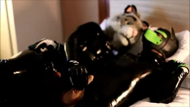 rubber dogs wanking