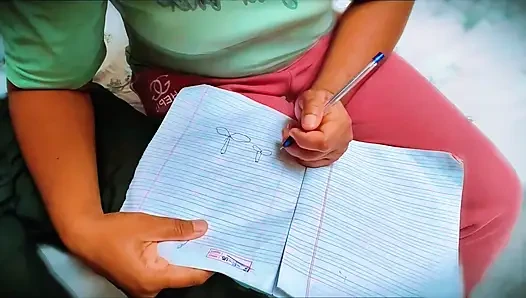 village girl gose to tution but is punished by the teacher for not completing her homework, and Fuck her tight pussy by teacher,