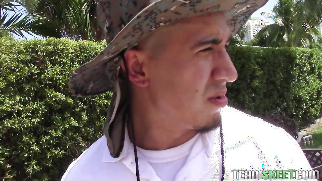 Tiny hot teen lets the pool boy fuck her