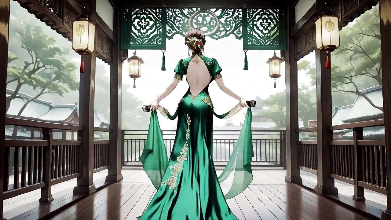 Desde balcones bañados por el sol a terrazas con estrella, viste un impresionante vestido halter verde que grita elegancia y provoca.