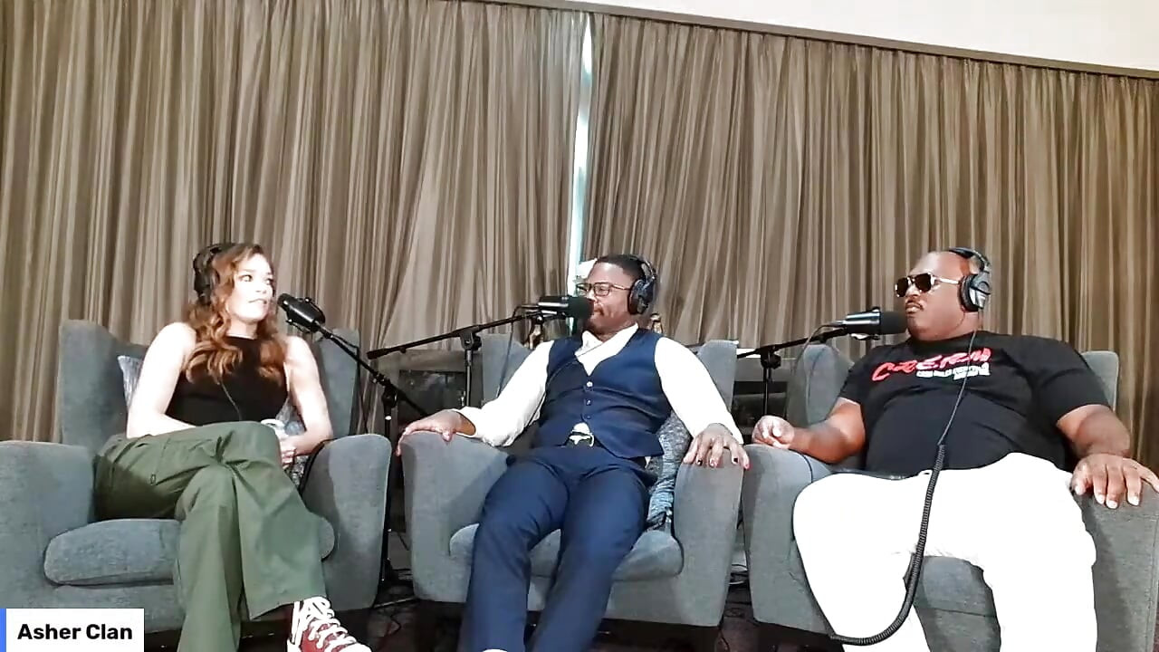 Adulți animatori canapea discuție cu Katie Kush, Jamie Knox și Mrflourish Podcast Asherclantv