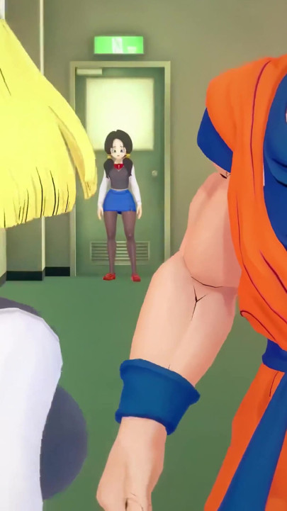 Android 18 elsker at Videl ser på, mens hun knepper Gohan - Dragonball Zex-serien | Klip 2