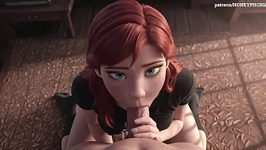 Anna wird uns ihre lieblings-frozen 3D-porno-animation vorstellt