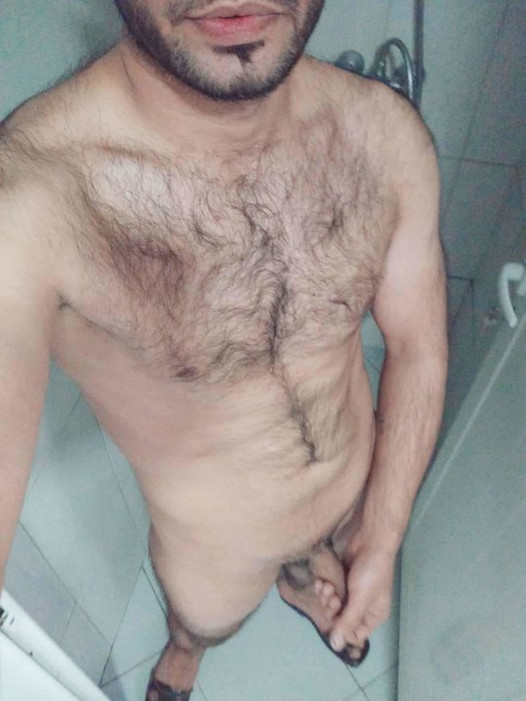 My hairy body playing in washroom, johnny Rapid