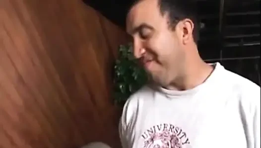 Crossdressed man gets punished by two hotties