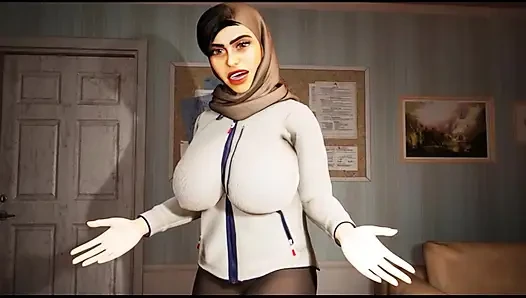 Sexy Hijab Muslim Girl with Big Boobs Anal Fucked Hard