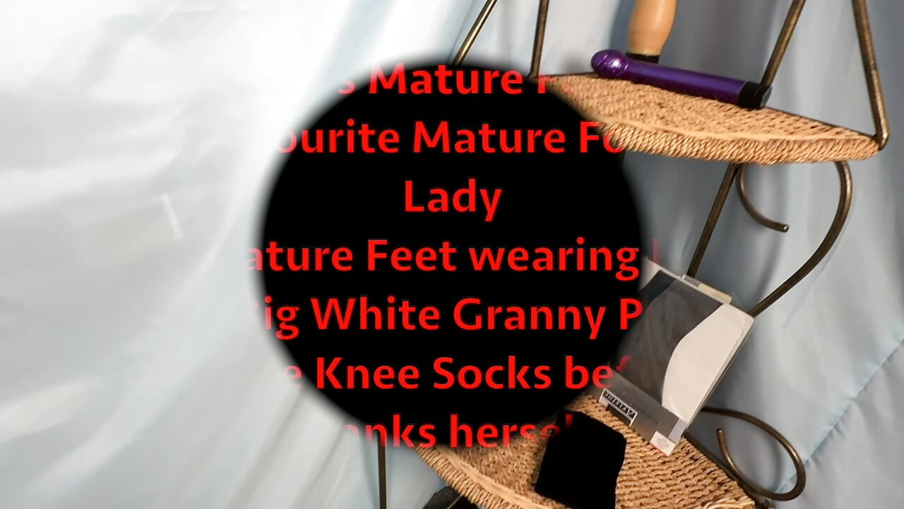 Mrs Mature Feet Tan Tights Big Pants & Over the knee Socks 494