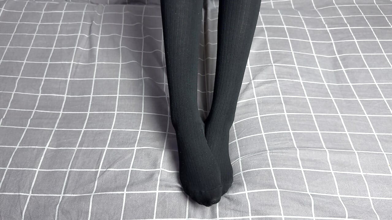 Just you and mistress in long black socks