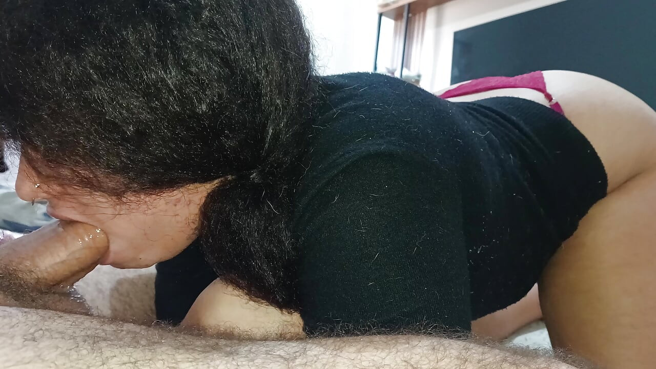SHE SUCKS HARD ON THIS COCK, SHAKING AND DEVOURING IT WITH HER BLOWJOB