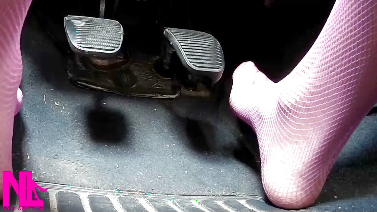 Sensual Pedal Pumping in My Pink Fishnets
