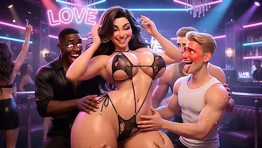 Ep 7: Curvy Wife in Sheer Black Torn Micro Bikini Gets Hands All Over Ignoring Husband