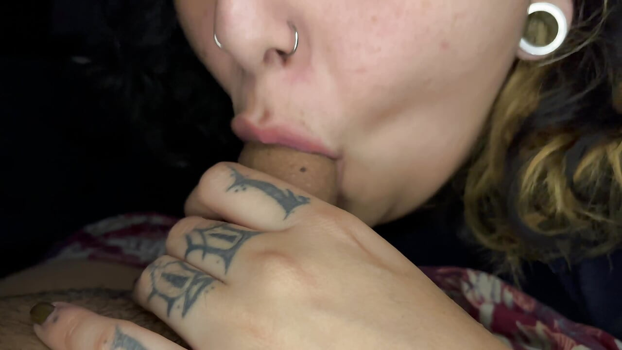I give my stepbrother a delicious blowjob until he cums in my mouth