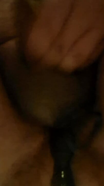 Chubby sissy fuck himself with a sextoy