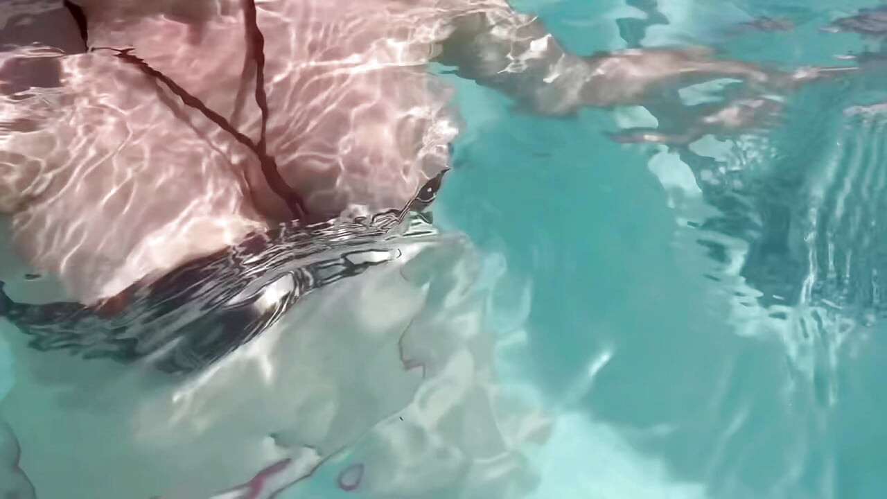 Artemisia Love toont haar sappige grote tieten onder water voor jou die een sexy bikini draagt