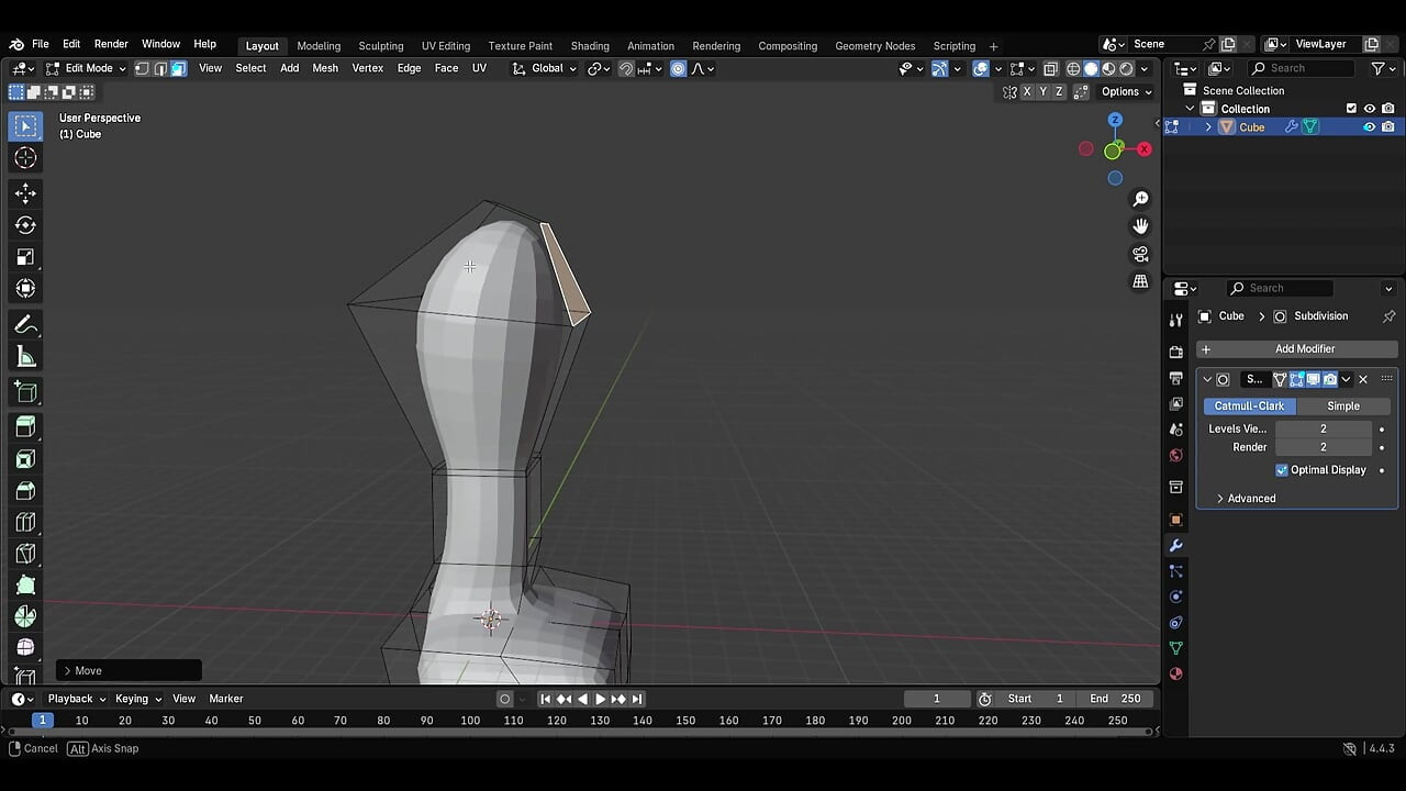 A circumstance dick with blender 3d