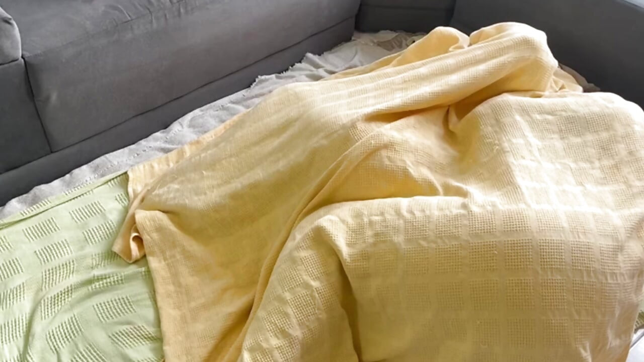 Fucked under the sheets no one can find out that you play with my pussy