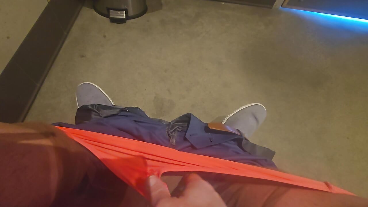 Piss on Huge Pad with change in public restrooms