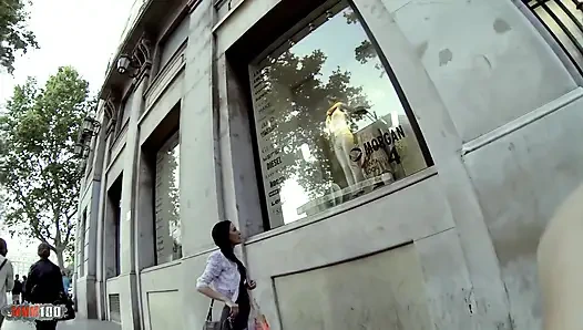 French Teen Tania Kiss in Spandex Leggings - Beach Blowjob & Anal