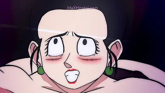 Nachtclub-gangbang: BBW Chichi wird in alle Löcher gefickt (Cartoon Anime)