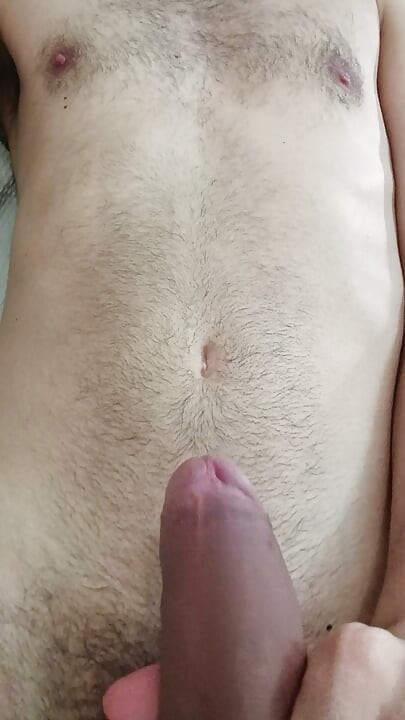 Cumshot on chest solo masturbation