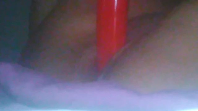 Masturbating with vacuum handle