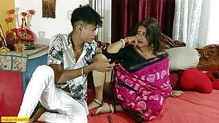 Indian New Stepmom First sex with Teen Son! Hot XXX Sex