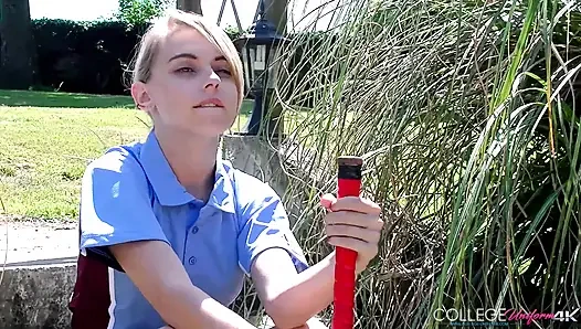 Hockey Stick Jerk off Featuring Chloe Toy