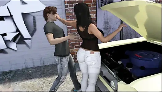 Проект «Горячая жена» No44: Аарон кончает по всей Эмили, пока Йоханнес наблюдал