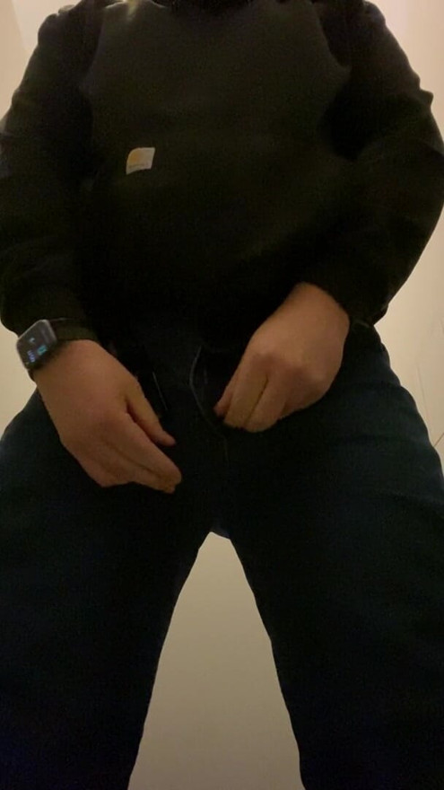 Fat chaste slave presents himself at work.