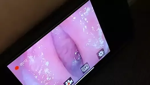 Pussy camera – internal creampie view