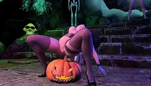 Aunt Cass Riding a Pumpkin Halloween Special - Short Clip