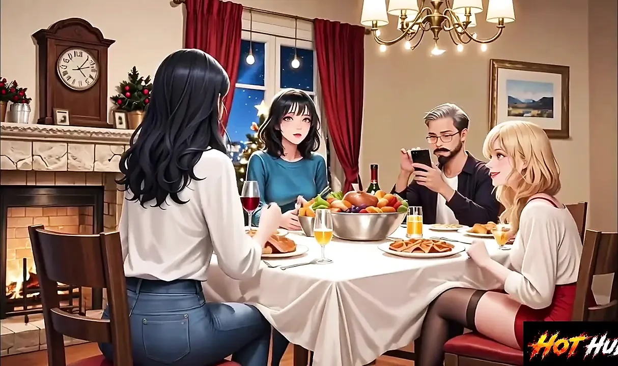 Stepmom and stepson fucks in the family party cristmas party Fucking in the bedroom