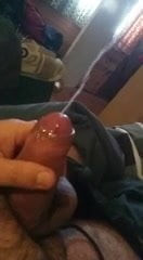 Slow motion cum with tied balls