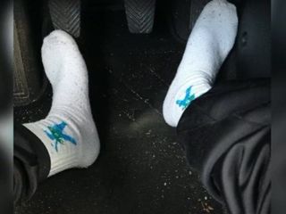 My white terry socks