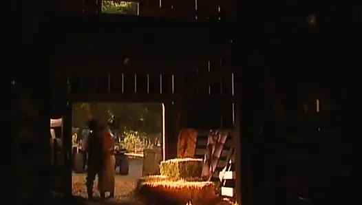 Крошку-блондинку хардкорно трахают в сарае