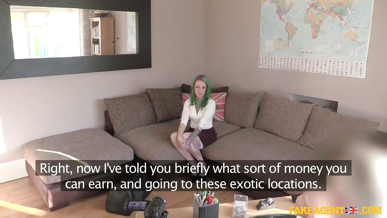 Fake Agent UK - Alt Tattooed Brit, Shows off Her Greenhair and Anal Skills