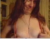 Milf flashing her tits