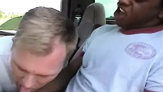 Black cut dick in White mouth, in car (53'')