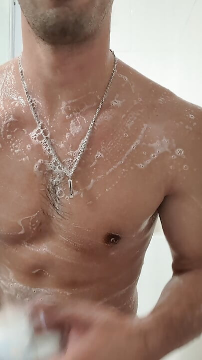 In the shower