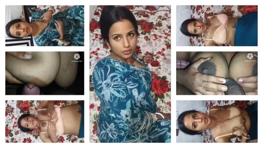 Musim 200. Bhabhi tetek besar menjatuhkan susunya ke kontol pacar