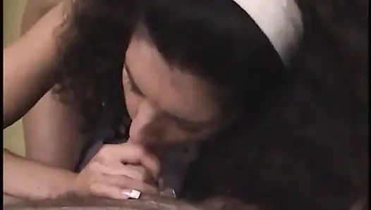 Randy Cher gets her face cum covered after sucking dick &amp; rubbing her wet pussy